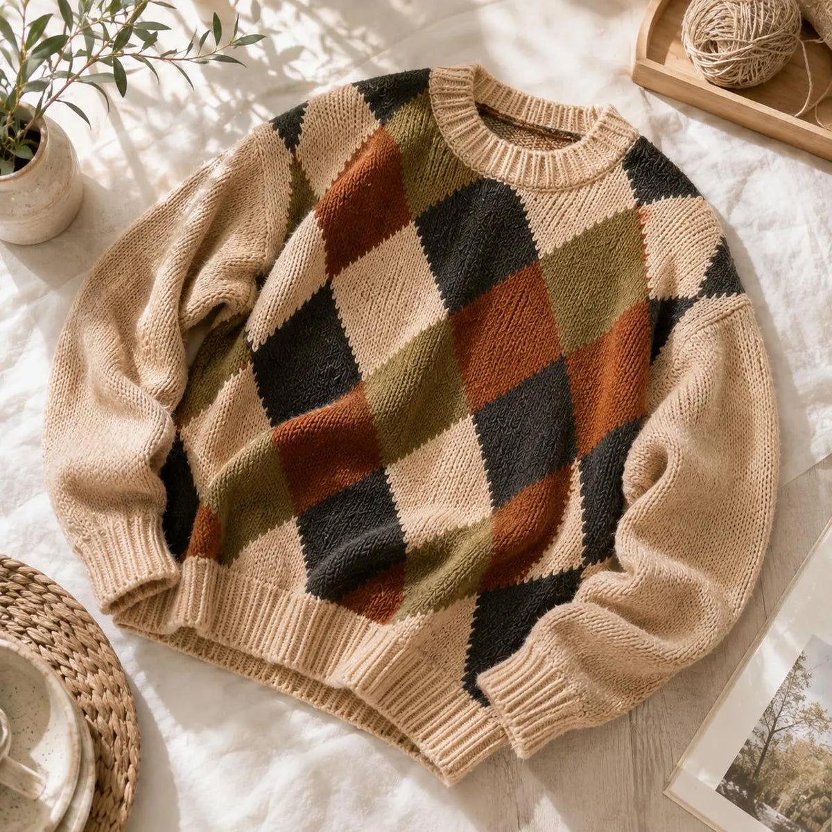 Argyle Sweater Knitting Pattern