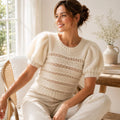 Puff Sleeve Angora Blouse Knitting Pattern