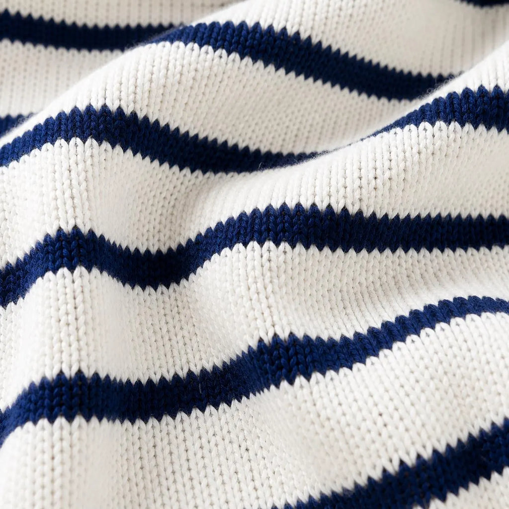 Modern Breton Striped Knit Pullover Pattern