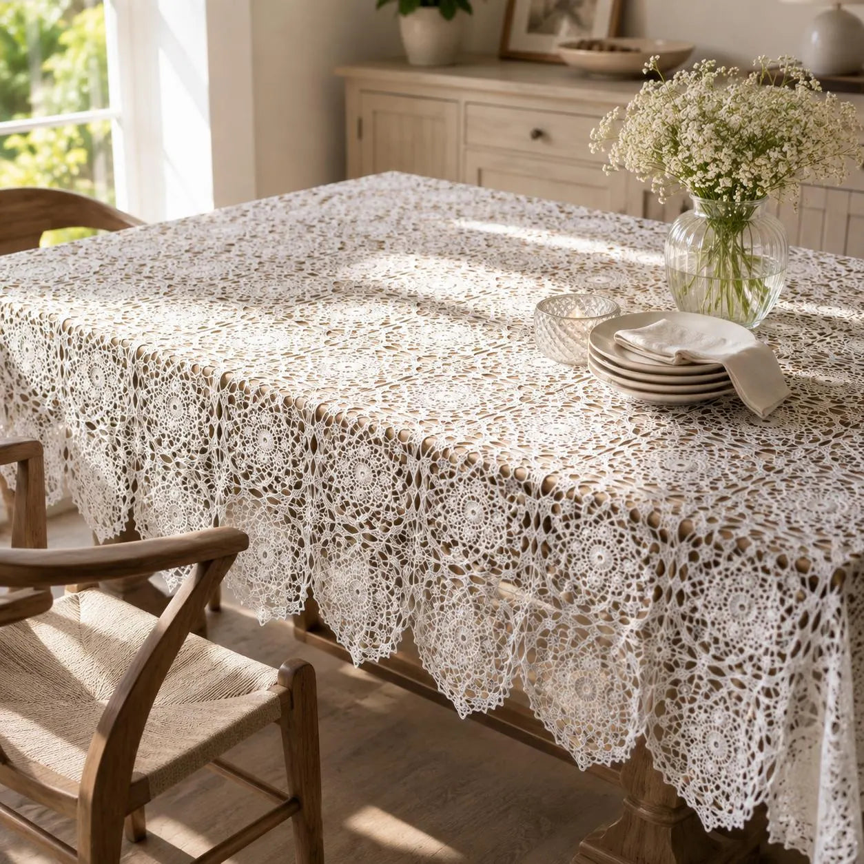 Heirloom Medallion Lace Tablecloth Crochet Pattern