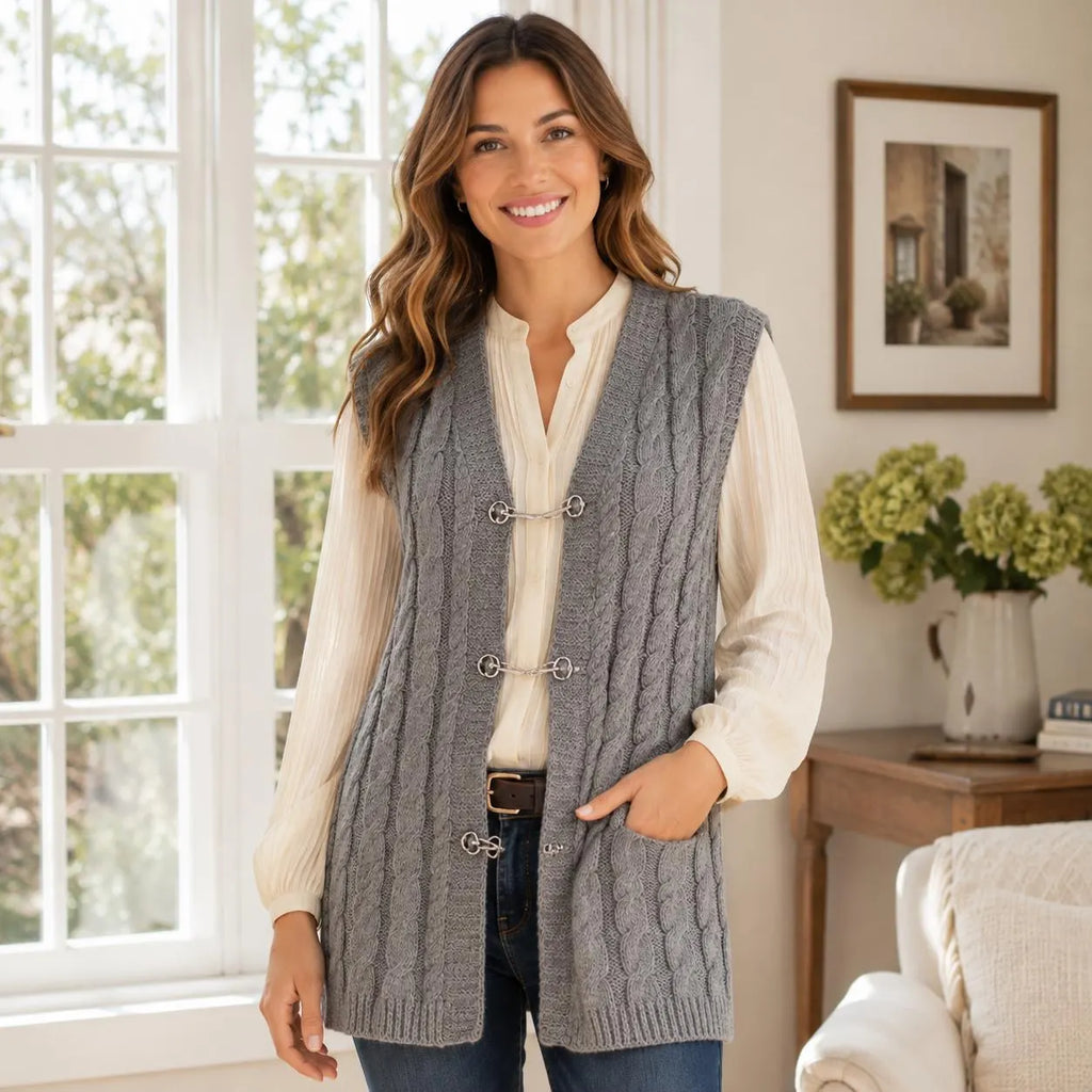 Vintage Cable Vest Knitting Pattern