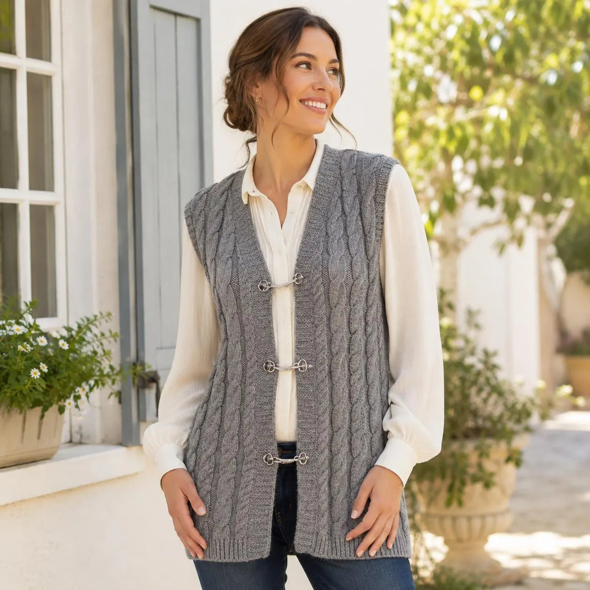 Vintage Cable Vest Knitting Pattern