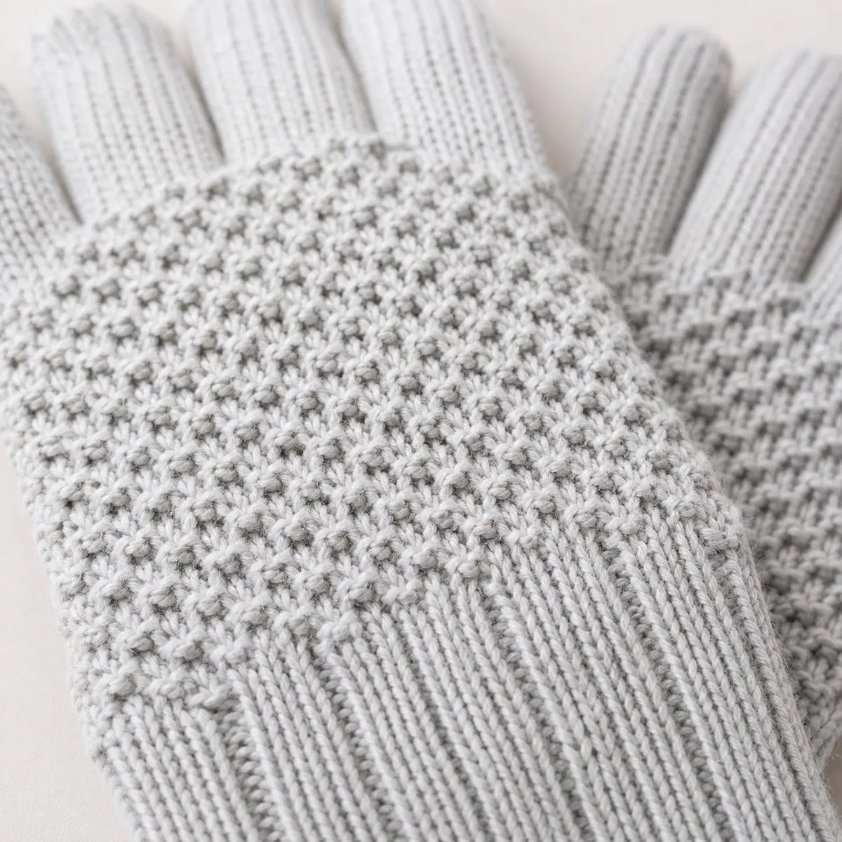 Classic Textured Gloves Knitting Pattern, Children Women Men Sizes