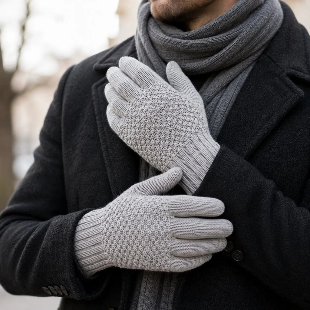 Classic Textured Gloves Knitting Pattern, Children Women Men Sizes