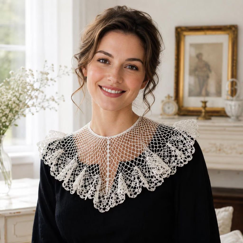 Vintage Ruffled Lace Collar Crochet Pattern