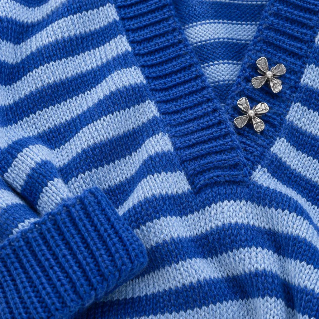 Striped Blouse & Skirt Knitting Pattern
