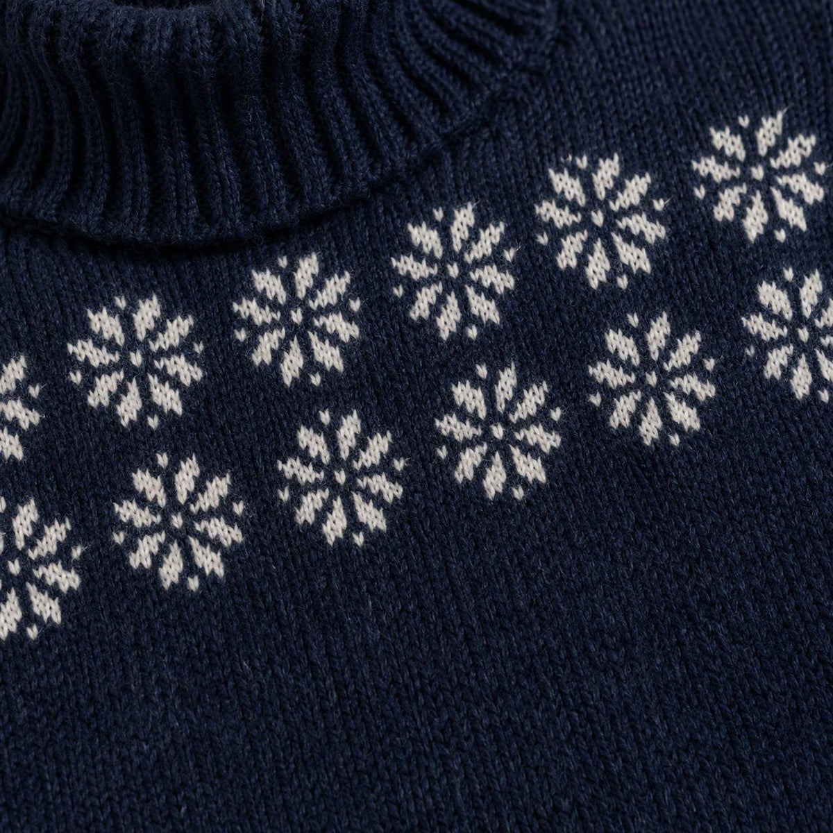 Floral Yoke Turtleneck Knitting Pattern