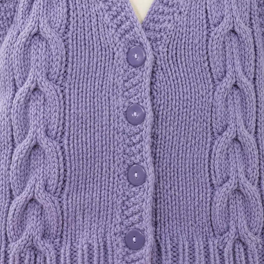 Vintage Cable Button Vest Knitting Pattern