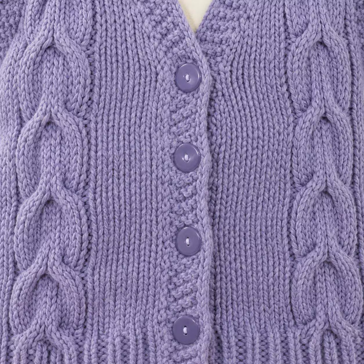 Vintage Cable Button Vest Knitting Pattern