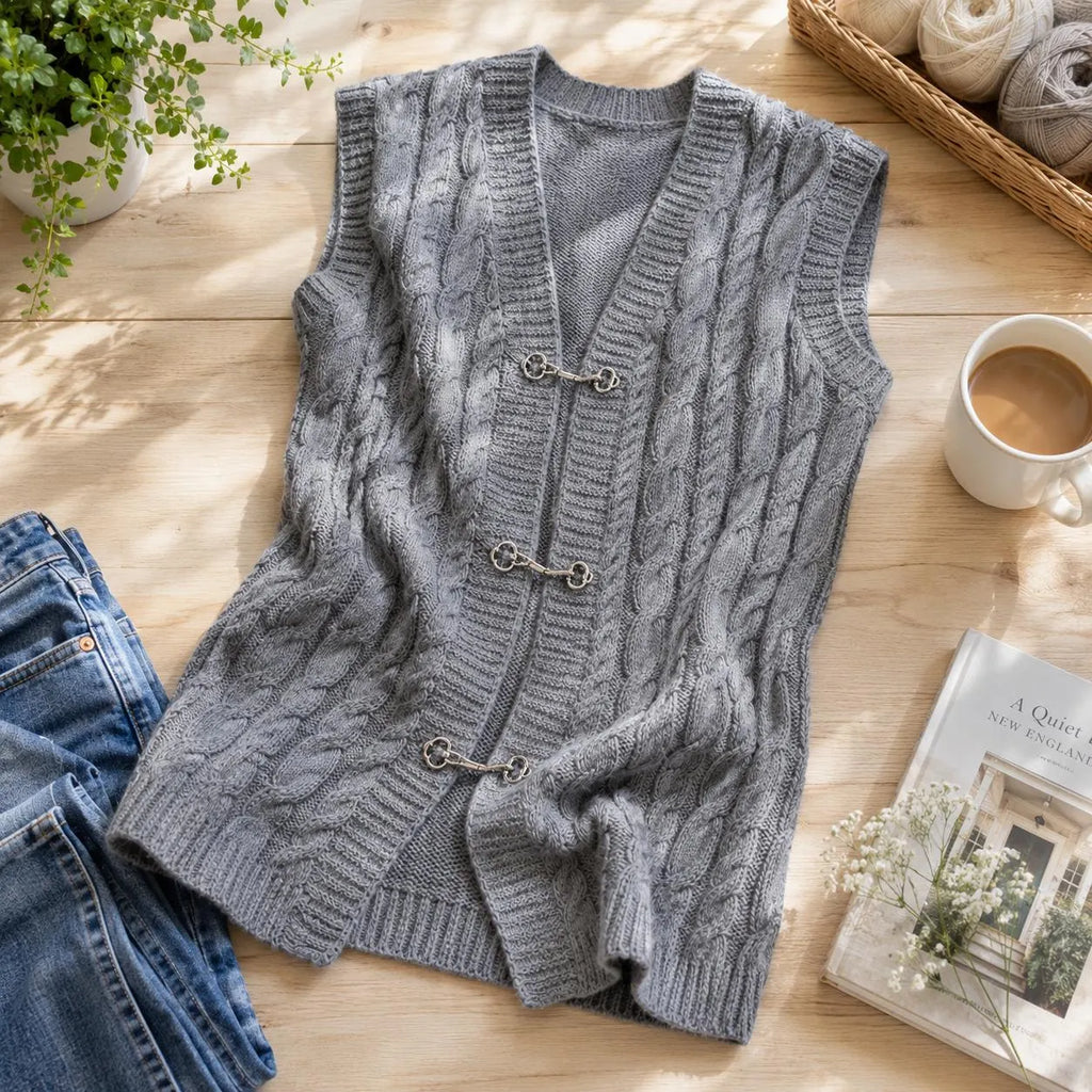 Vintage Cable Vest Knitting Pattern