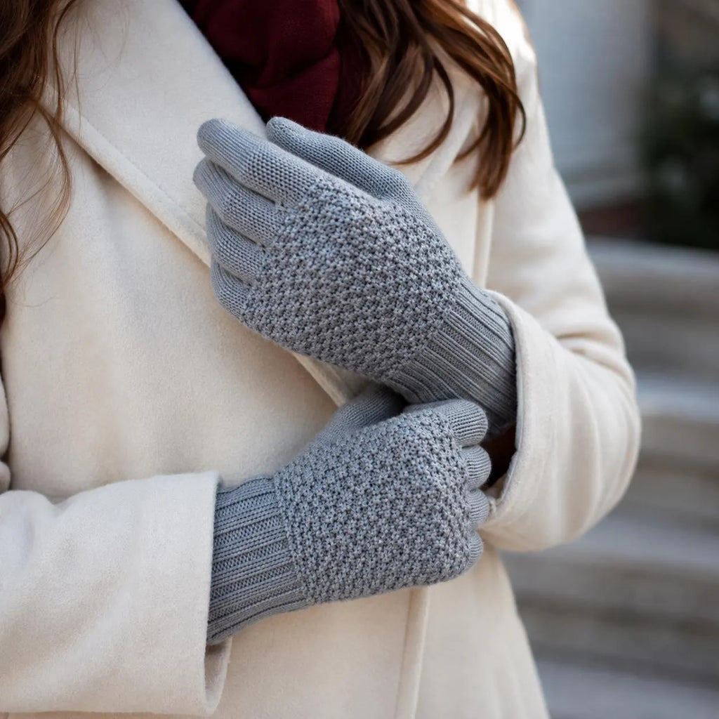 Classic Textured Gloves Knitting Pattern, Children Women Men Sizes