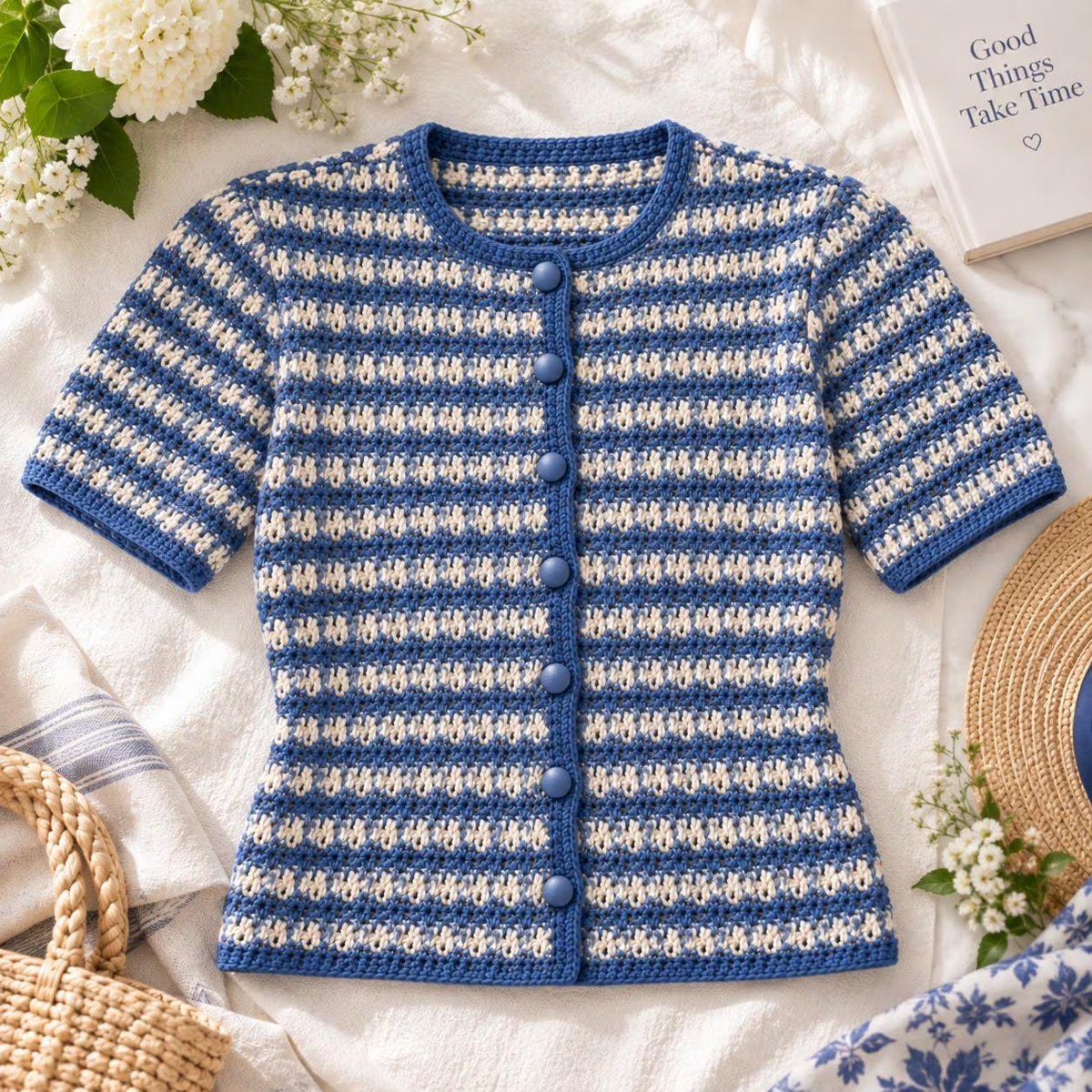Two Tone Striped Cardigan