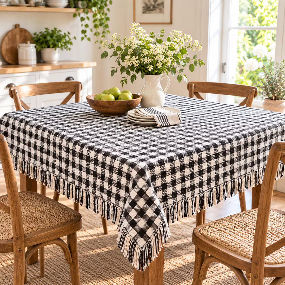 Crochet Checkered Tablecloth Pattern