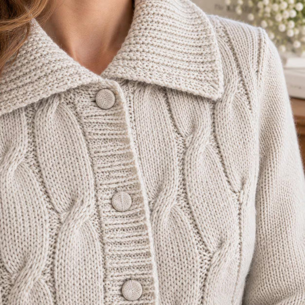 Women’s Cable Cardigan Knitting Pattern