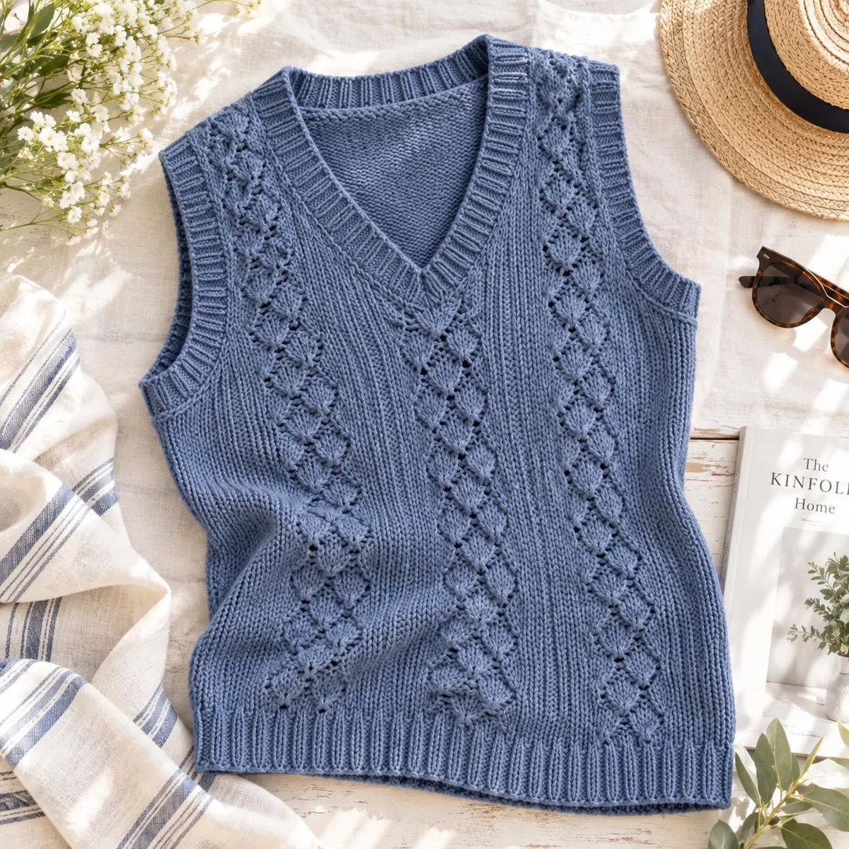 Willow Smocked Vest Knitting Pattern