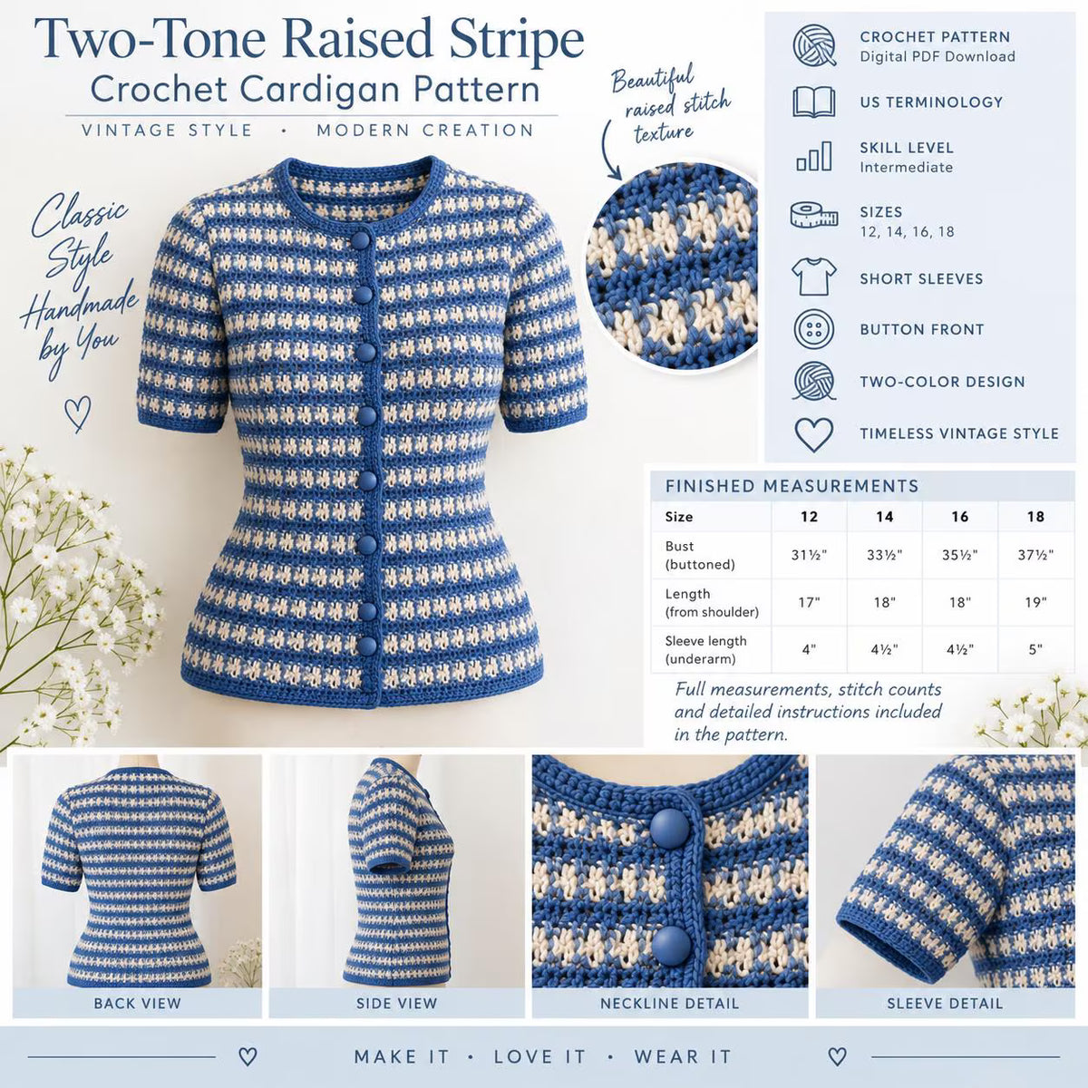 Two Tone Striped Cardigan
