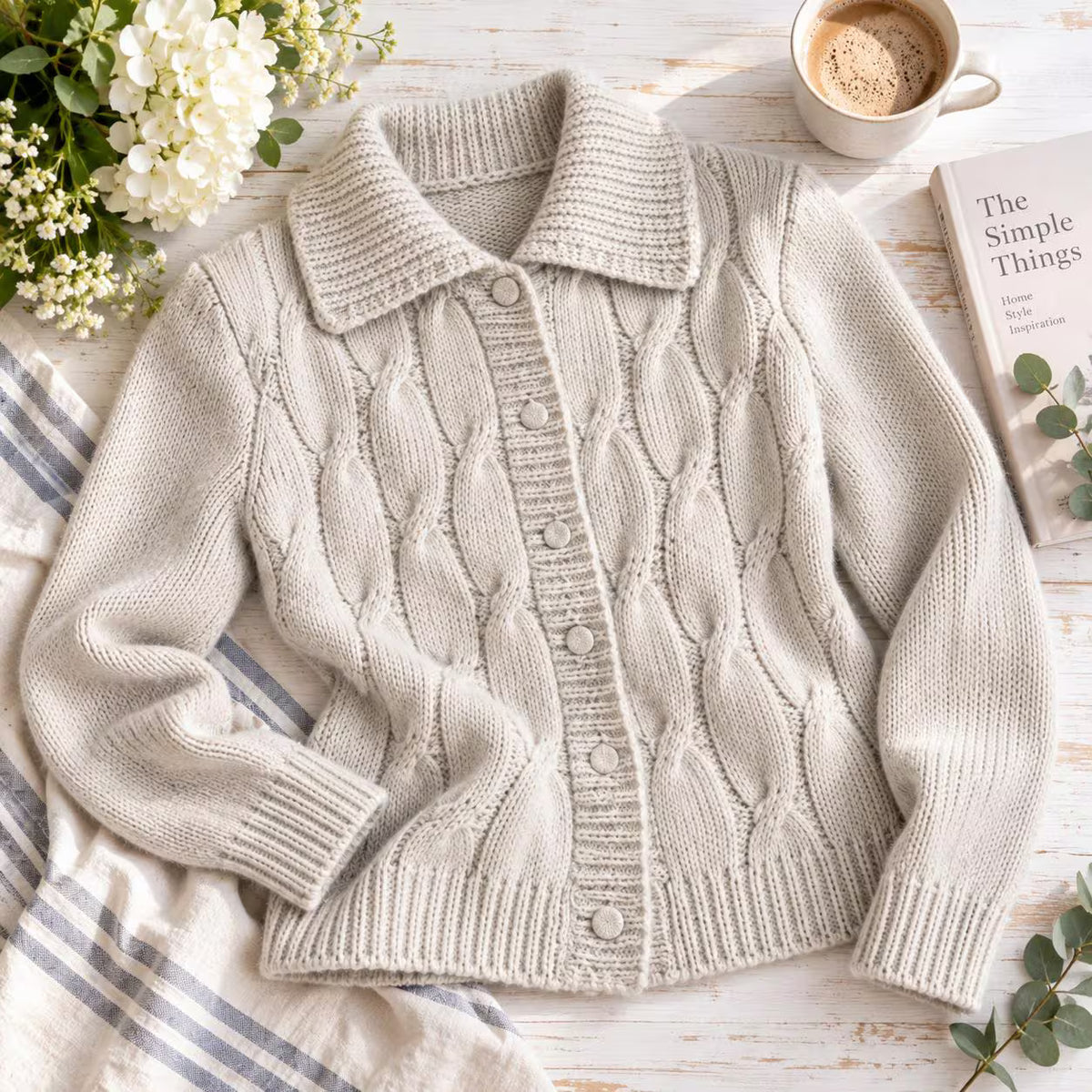Women’s Cable Cardigan Knitting Pattern