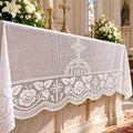 Altar Lace Crochet Pattern, Vintage Filet Church Lace