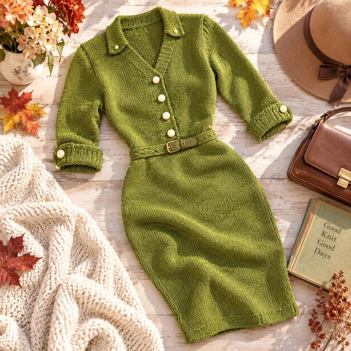 Vintage Tailored Knit Dress Pattern
