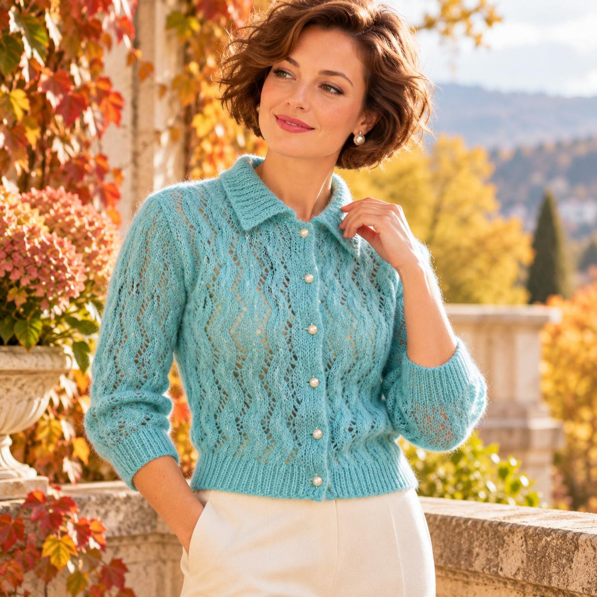 Vintage Glitter Cardigan Knitting Pattern