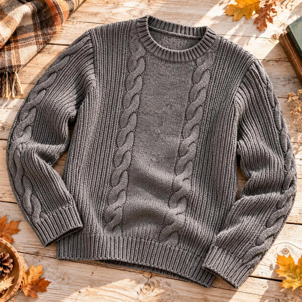 Vintage Men’s Cable Sweater Knitting Pattern