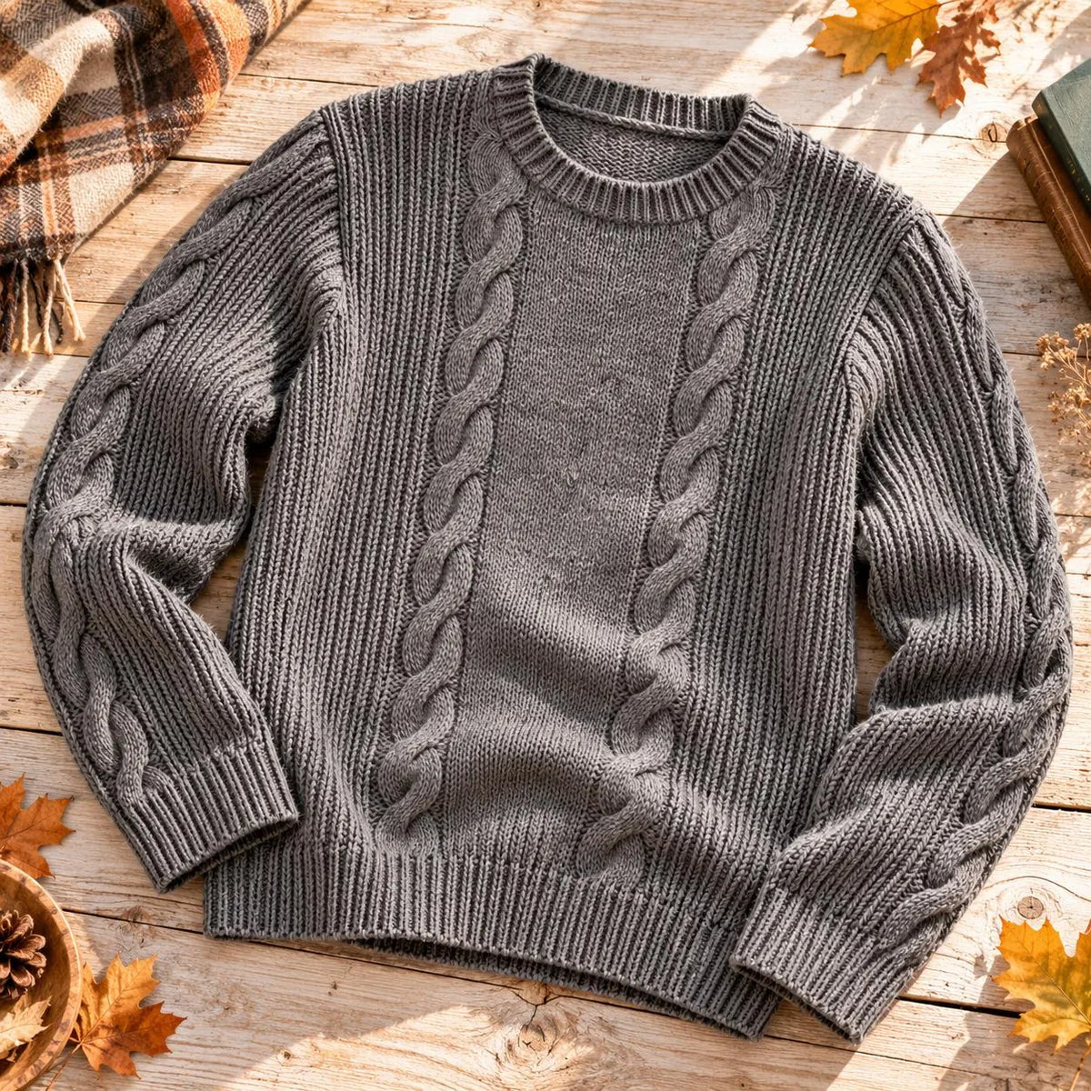 Vintage Men’s Cable Sweater Knitting Pattern