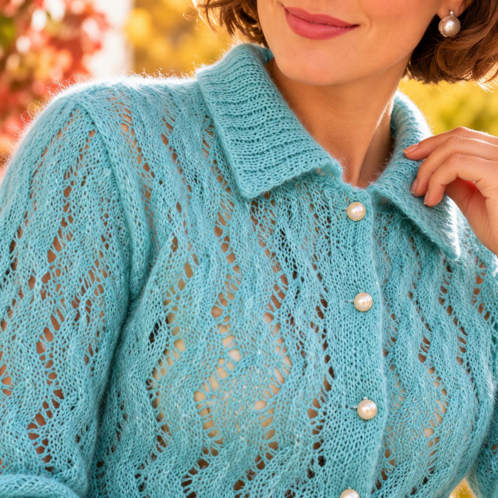 Vintage Glitter Cardigan Knitting Pattern