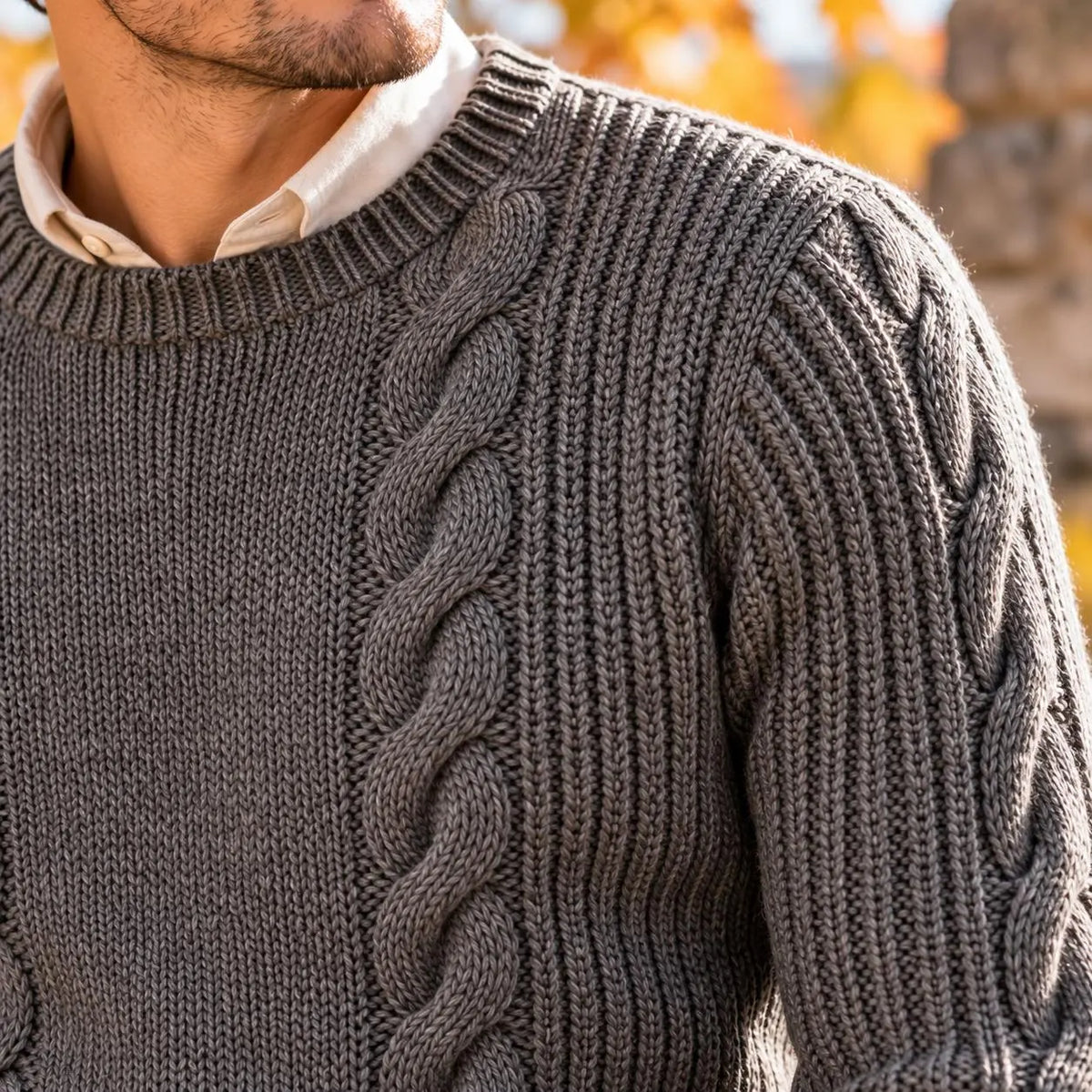Vintage Men’s Cable Sweater Knitting Pattern