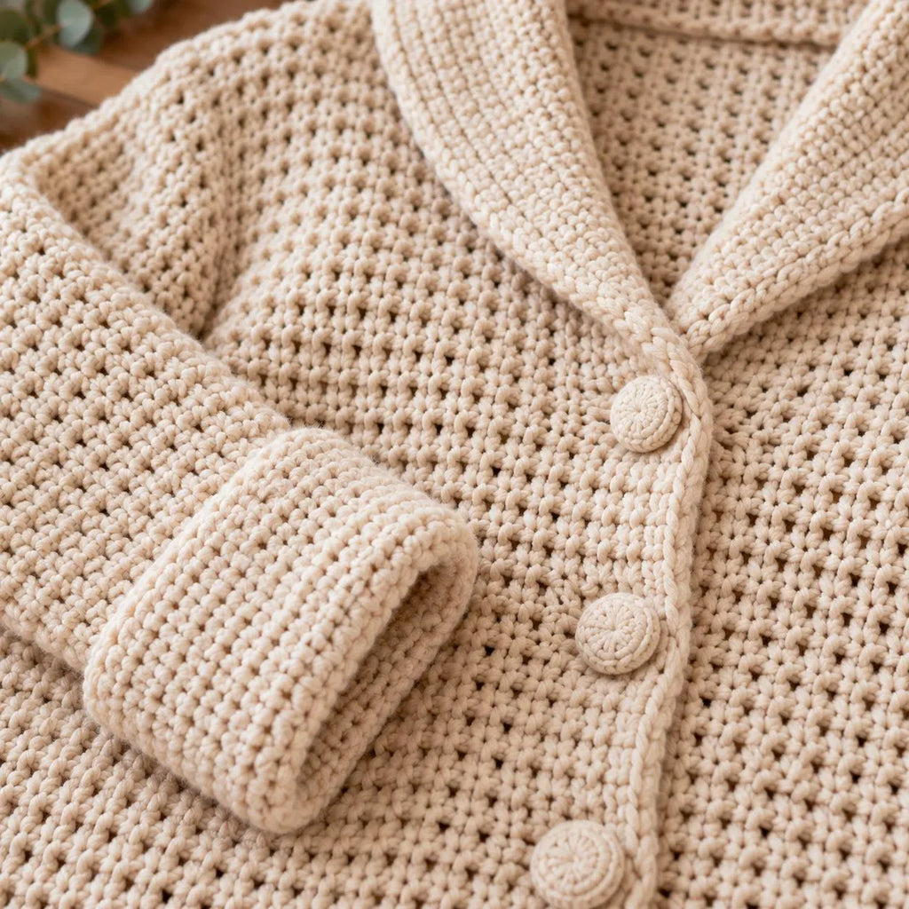 Vintage Longline Crochet Cardigan Pattern