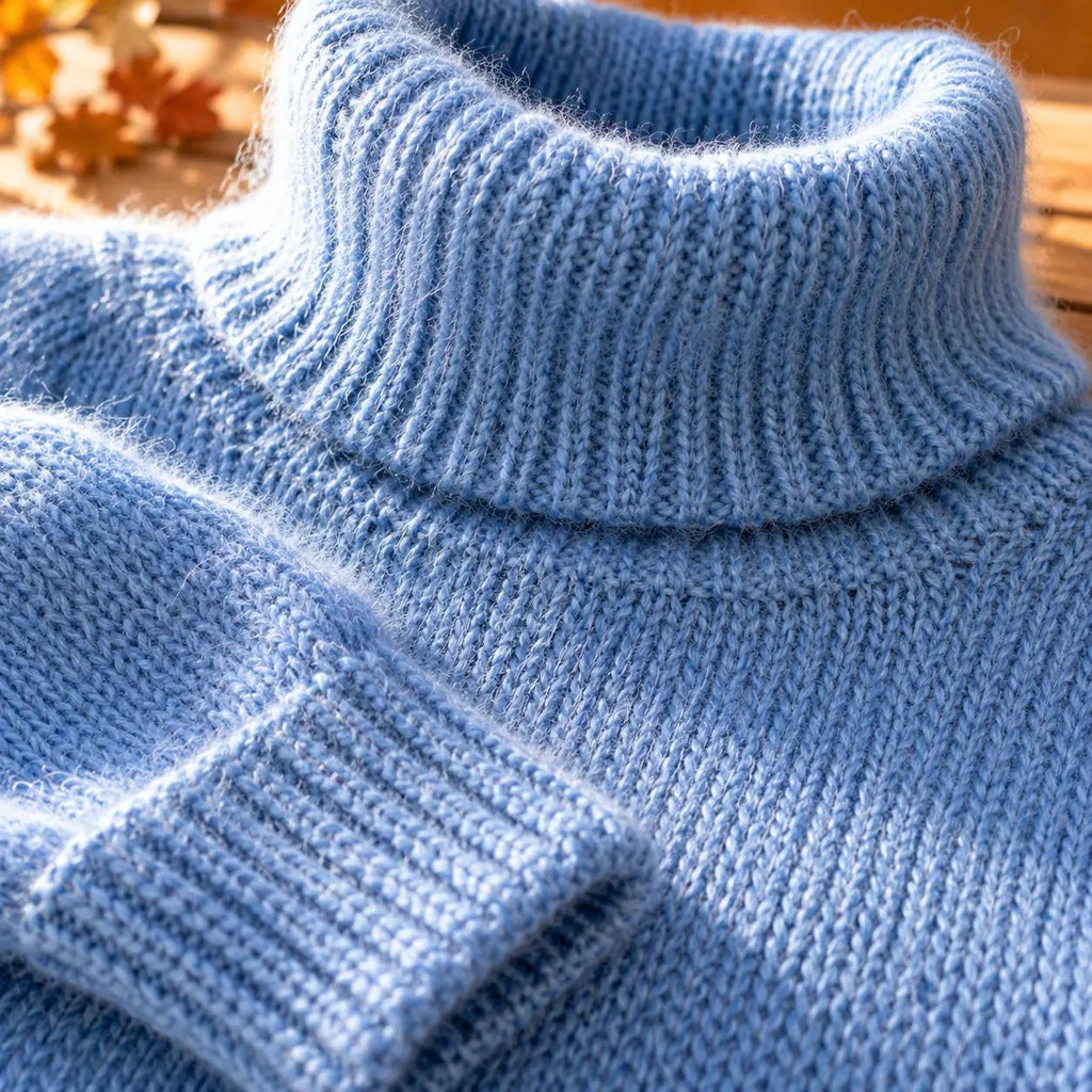 Vintage Mohair Turtleneck Pullover Knitting Pattern
