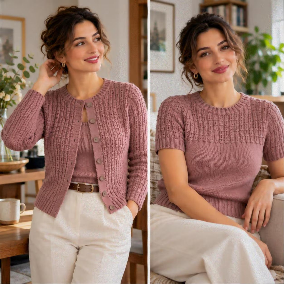Vintage Cardigan & Pullover Knitting Pattern Bundle