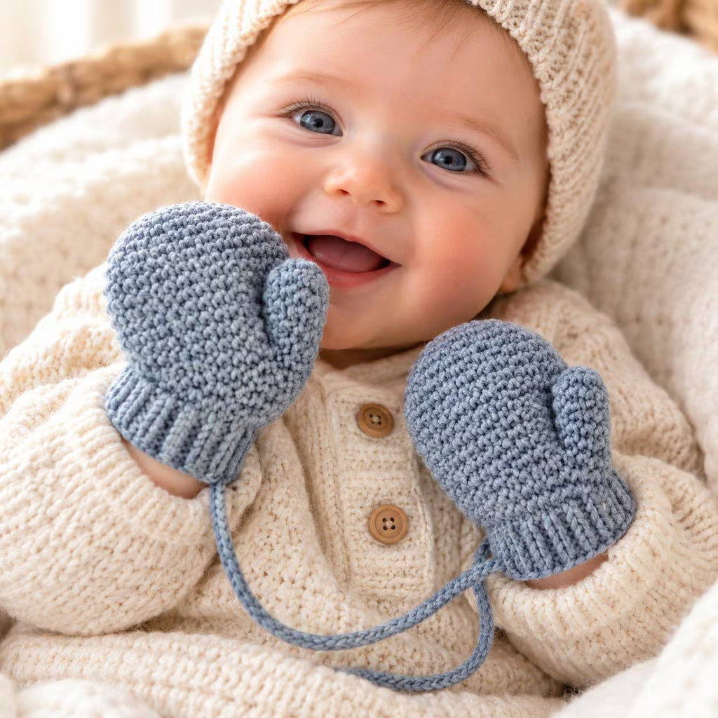 Vintage Baby Mittens Crochet & Knitting Pattern