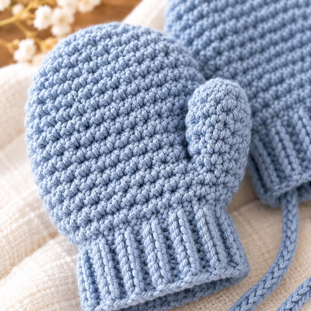 Vintage Baby Mittens Crochet & Knitting Pattern