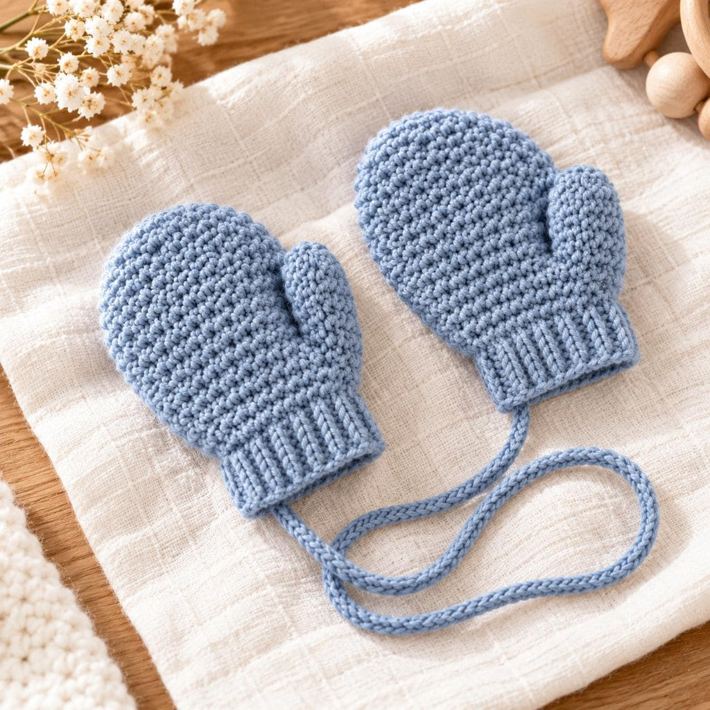 Vintage Baby Mittens Crochet & Knitting Pattern