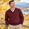 Men's Classic V-Neck Pullover Knitting Pattern