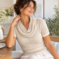 Florence Cowl Neck Crochet Pullover Pattern